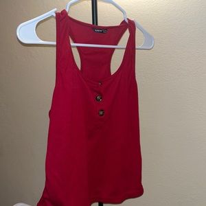 Red crop tank SHEIN